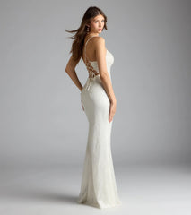 Fiona Lace-Up Mermaid Sequin Formal Dress