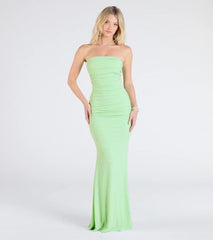 Mischka Strapless Mermaid Glitter Formal Dress