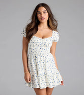 Cute And Sunny Floral Skater Dress