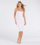 Petit Blooms Floral Eyelet Midi Dress