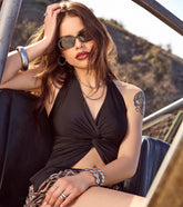 Routinely Cute Halter Knot Crop Top