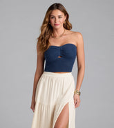 Summer Ready Strapless Knit Tube Top