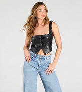 Attractive Influence Square Neck Button Vest