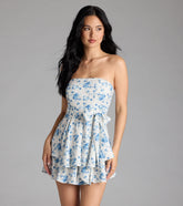 Standout Cutie Bow Floral Romper