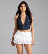 Elevated Moments Ruffle Mini Skirt