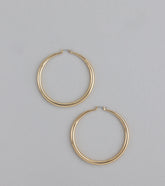 Sleek Glam Large Hollow Hoop Earrings