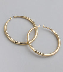 Sleek Glam Large Hollow Hoop Earrings