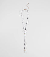 Beaded Beauty Rhinestone Cross Necklace
