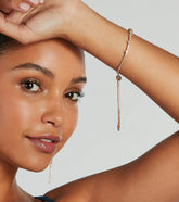 Dainty Shimmer Rhinestone Beaded Bracelet