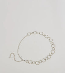Glow On Rhinestone O-Ring Chain Belt