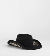 Western Blooms Embroidered Rose Cowboy Hat
