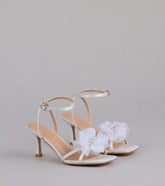 Glam Bloom Flower Strap Kitten Heels