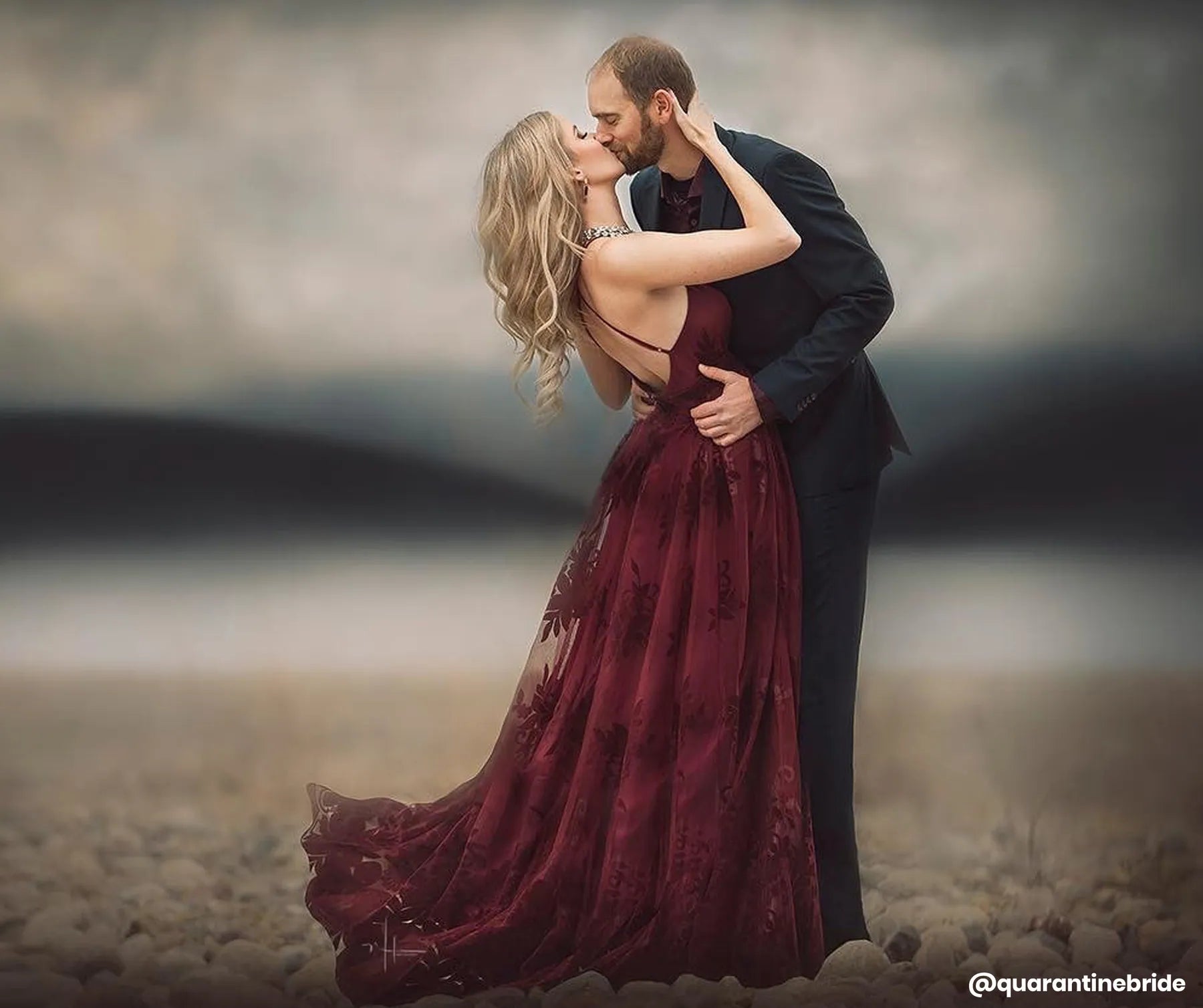 Morgan Formal Flocked Velvet Dress