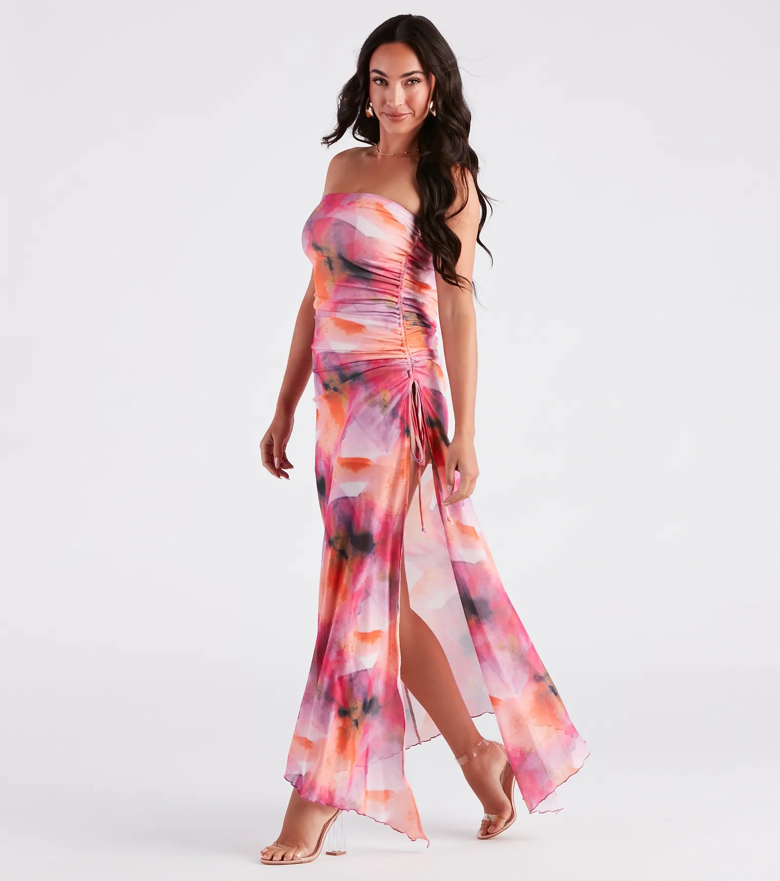 Major Crush Marble Print Maxi Dress