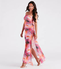 Major Crush Marble Print Maxi Dress