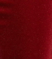 Luxe Alluring Glitter Velvet One-Shoulder Mini Dress