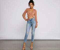 Flirty Flair Ruffle Detail Crop Top