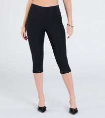 90s Sleek High-Rise Capri Pants