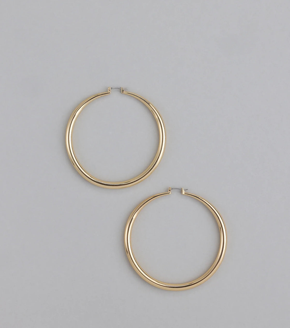 Sleek Glam Large Hollow Hoop Earrings