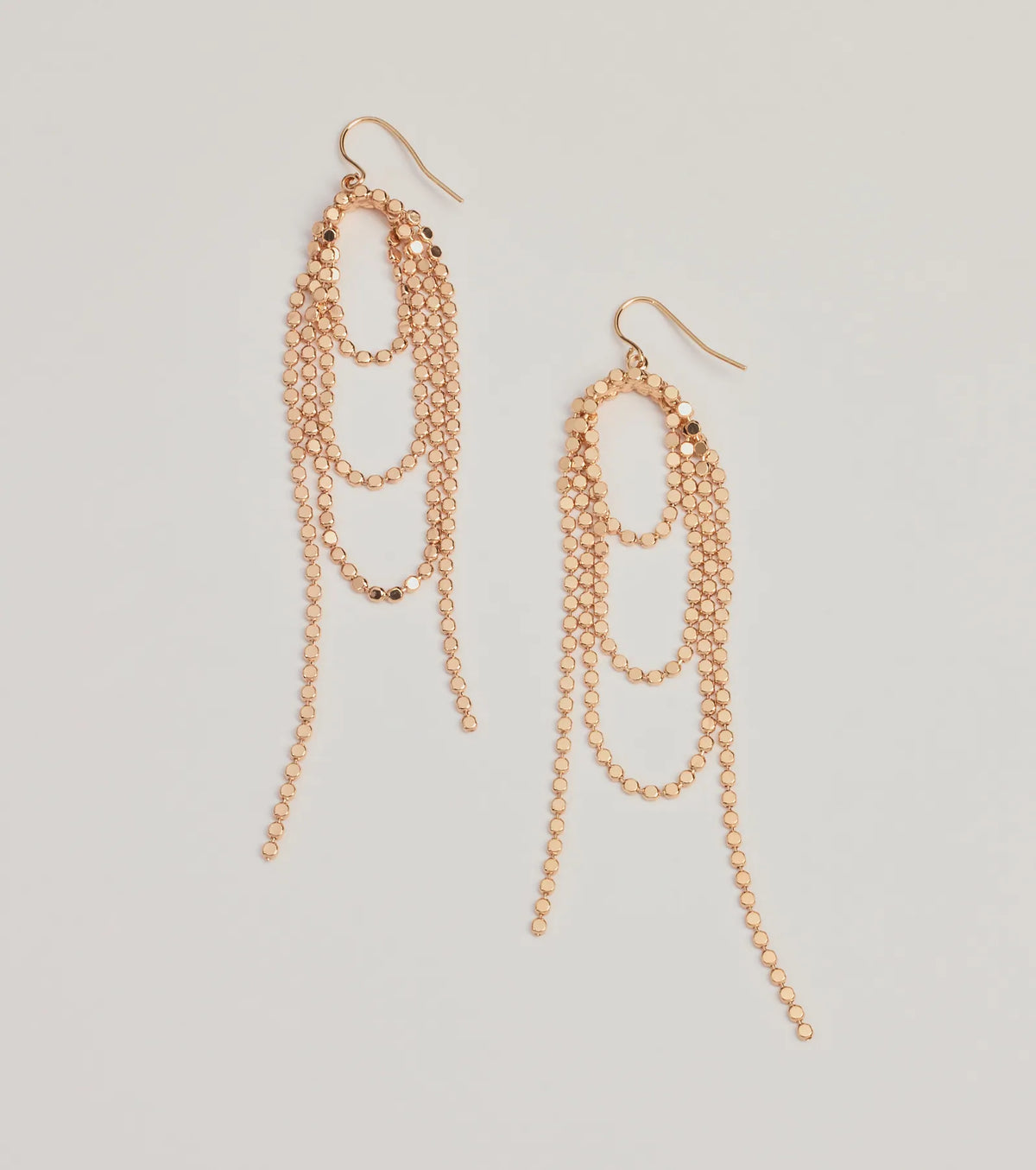 Trendy Statement Beaded Chain Drop Earrings