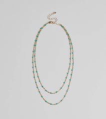 On Trend Layered Bead Necklace