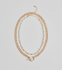 Sleek Glam Two-Pack Chain Necklace Set