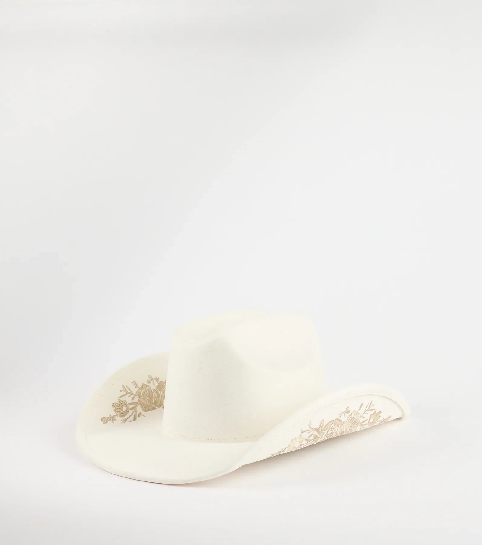 Western Blooms Embroidered Rose Cowboy Hat
